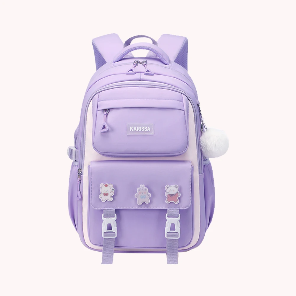 Premium  Waterproof School Bag (Perpel)