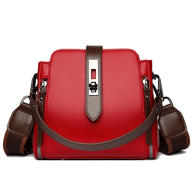 Luxury Crossbody Shoulder Bags Female (Red)